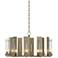 New Town 30" Wide 10 Arm Soft Gold Chandelier With Seeded Clear Glass