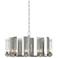 New Town 30" Wide 10 Arm Sterling Chandelier With Seeded Clear Glass