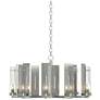 New Town 30" Wide 10 Arm Sterling Chandelier With Seeded Clear Glass