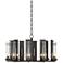 New Town 30"W 10 Arm Oil Rubbed Bronze Chandelier With Seeded Clear Gl
