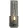 New Town Hurricane Sconce - Natural Iron Finish - Seeded Clear Glass