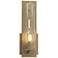New Town Hurricane Sconce - Soft Gold Finish - Seeded Clear Glass