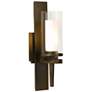 New Town Hurricane Sconce - Sterling Finish - Seeded Clear Glass