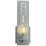 New Town Hurricane Sconce - Vintage Platinum Finish - Seeded Clear Glass