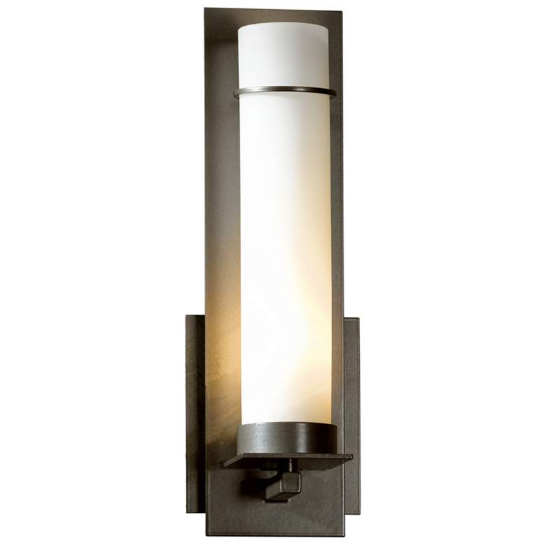 Image 1 New Town Sconce - Dark Smoke Finish - Opal Glass