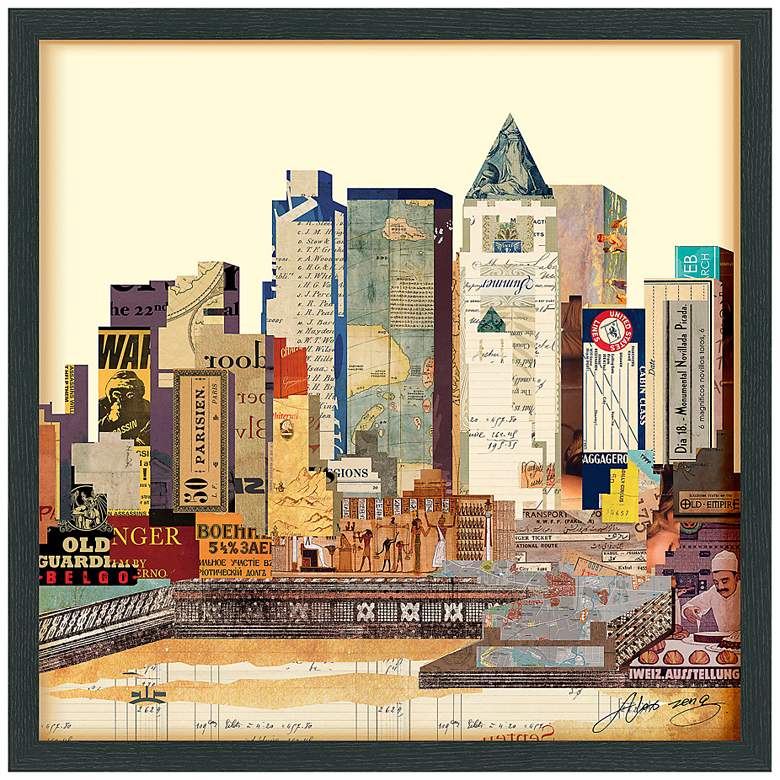 Image 2 New York City Skyline A 25 inch High Collage Framed Wall Art