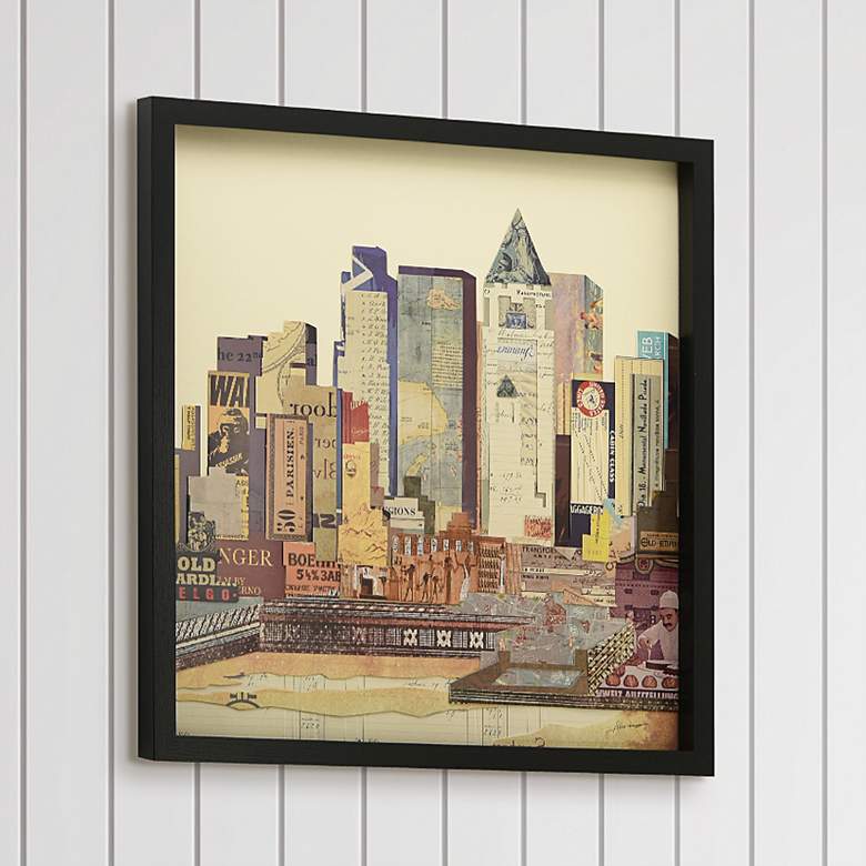 Image 1 New York City Skyline A 25" High Collage Framed Wall Art