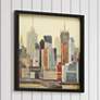 New York City Skyline B 25" High Collage Framed Wall Art
