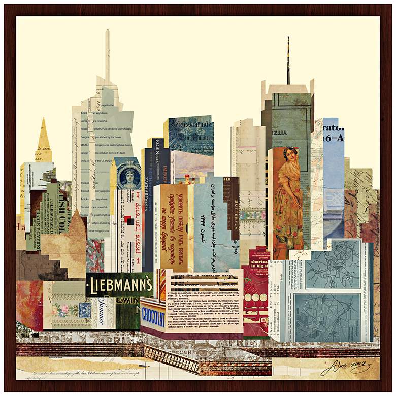 Image 1 New York City Skyline II 26 inch Wide Framed Wall Art