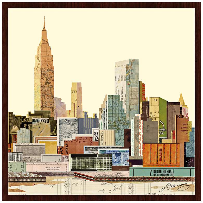 Image 1 New York City Skyline III 26 inch Wide Framed Wall Art