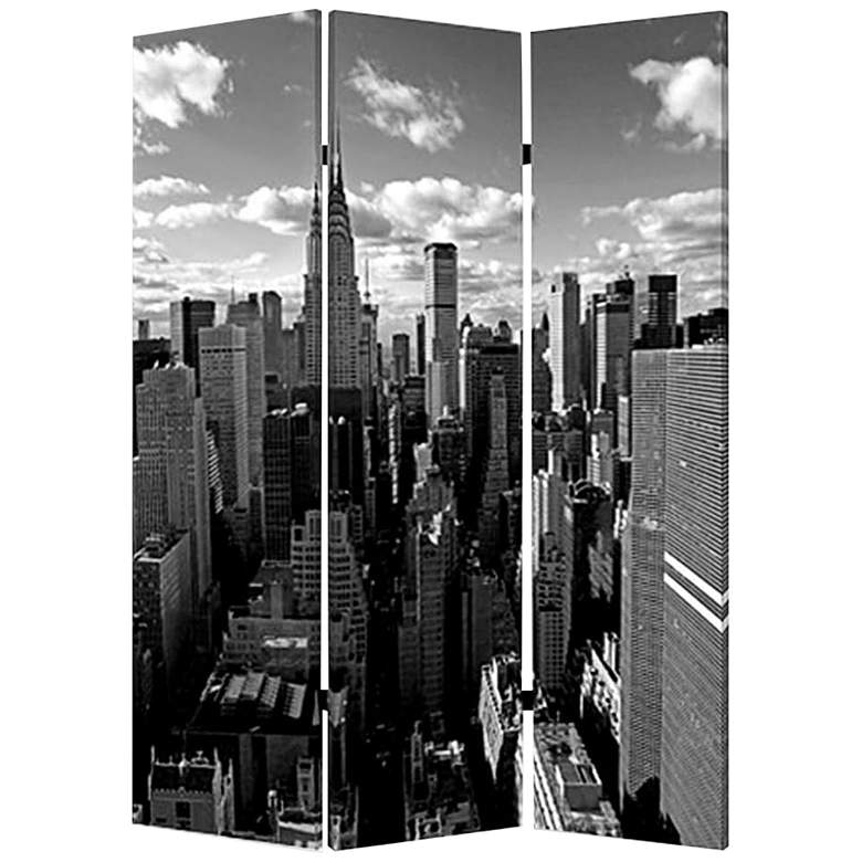 Image 2 New York Skyline 48" Wide Printed Canvas Screen/Room Divider