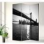 New York Skyline 48" Wide Printed Canvas Screen/Room Divider