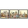New York Skyline ABC 25" High 3-Piece Collage Wall Art Set