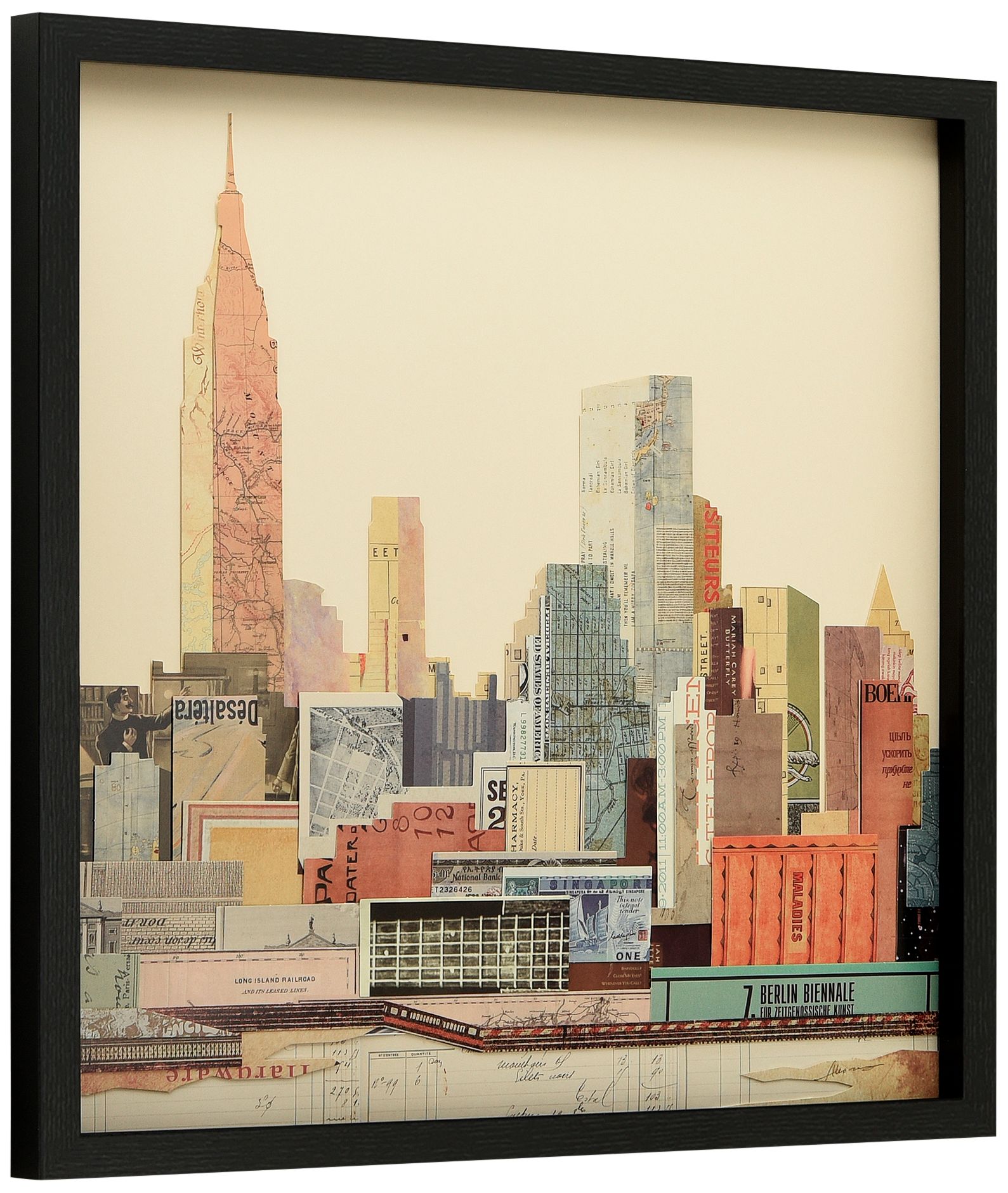 New York Skyline ABC 25" High 3-Piece Collage Wall Art Set