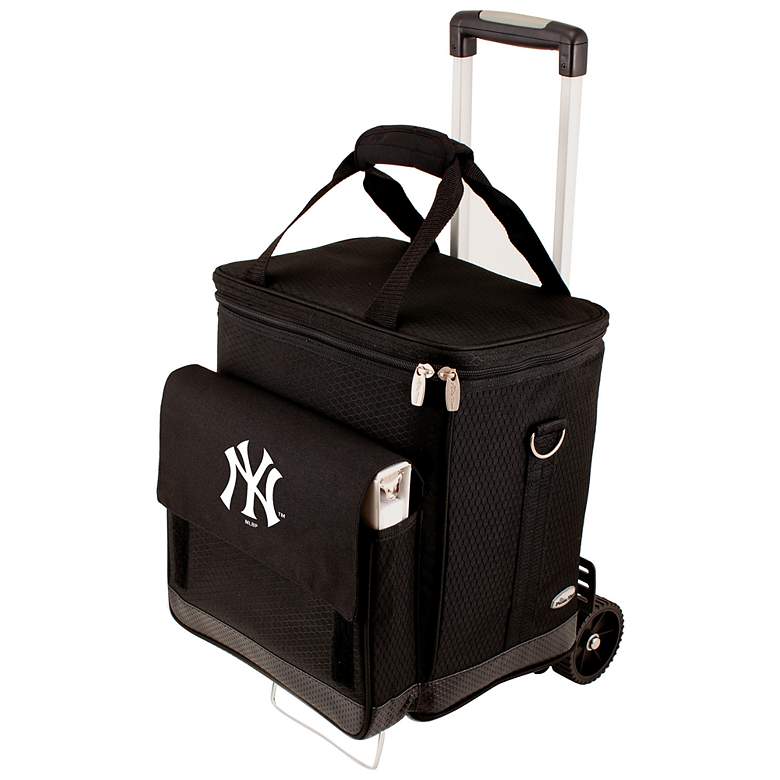 Image 1 New York Yankees Black Insulated Wine Cellar with Trolley
