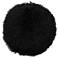 New Zealand Black Sheepskin 16" Round Decorative Pillow