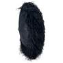 New Zealand Black Sheepskin 16" Round Decorative Pillow in scene