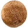 1_New Zealand Brown Sheepskin 11 3/4" Decorative Ball Pillow