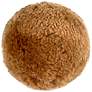 3_New Zealand Brown Sheepskin 11 3/4" Decorative Ball Pillow more views