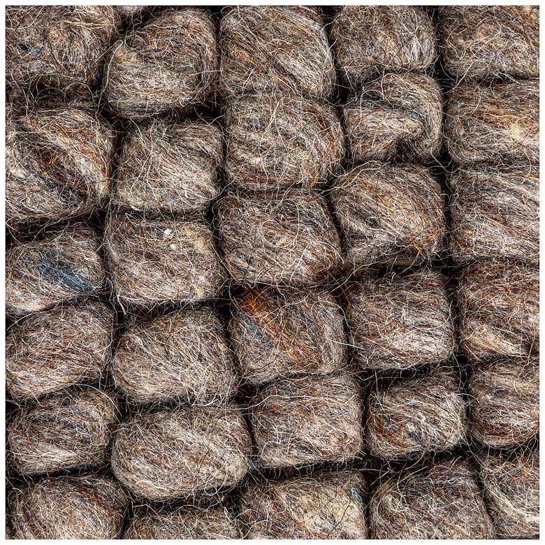 Image 6 New Zealand Wool Square Pouf, Grey more views