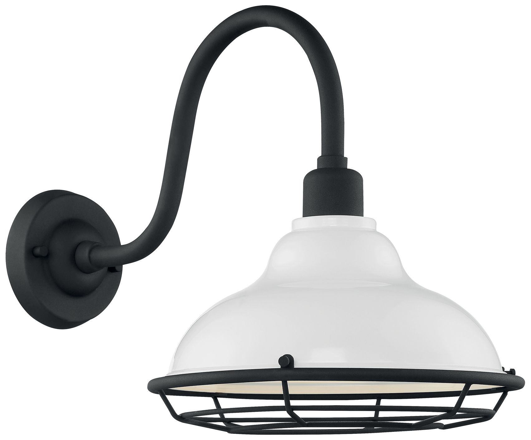 Image 3 Newbridge; 1 Light; Large Outdoor Wall Sconce; Gloss White Finish more views