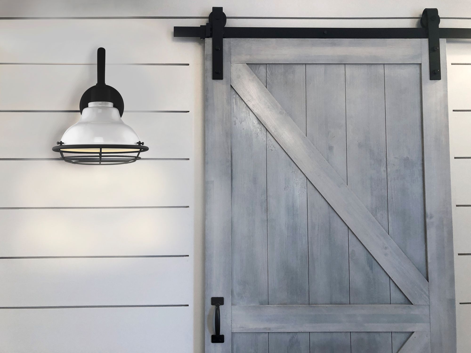 Image 6 Newbridge; 1 Light; Large Outdoor Wall Sconce; Gloss White Finish more views