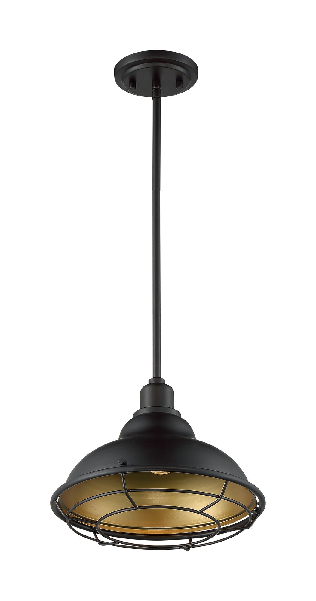 Image 2 Newbridge; 1 Light; Large Pendant; Dark Bronze Finish w/ Gold Accents more views
