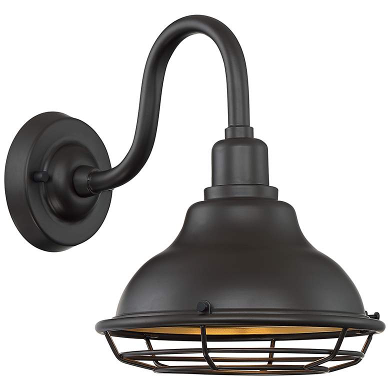 Image 1 Newbridge; 1 Light; Small Outdoor Wall Sconce; Dark Bronze Finish