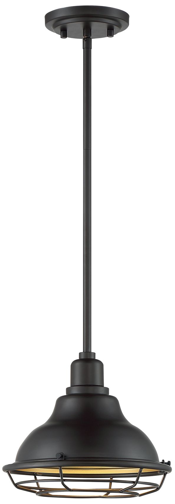 Image 4 Newbridge; 1 Light; Small Pendant; Dark Bronze Finish w/ Gold Accents more views