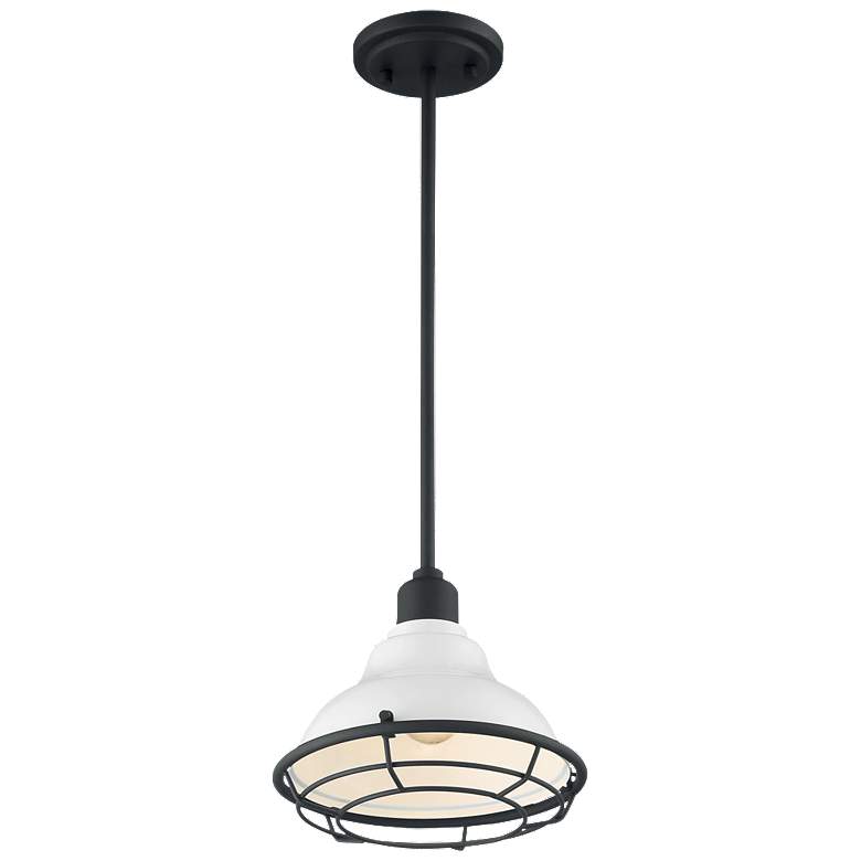 Image 1 Newbridge; 1 Light; Small Pendant Fixture; Gloss White Finish