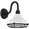 Newbridge 12 1/2" High Black and White Outdoor Wall Light