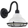 2_Newbridge 12 1/2" High Black and White Outdoor Wall Light more views