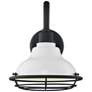 3_Newbridge 12 1/2" High Black and White Outdoor Wall Light more views