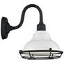 4_Newbridge 12 1/2" High Black and White Outdoor Wall Light more views