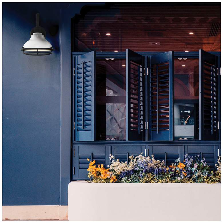 Image 5 Newbridge 12 1/2" High Black and White Outdoor Wall Light more views