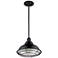 Newbridge 12" Wide Gloss Black and Silver Mini Pendant