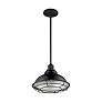 2_Newbridge 12" Wide Gloss Black and Silver Mini Pendant more views