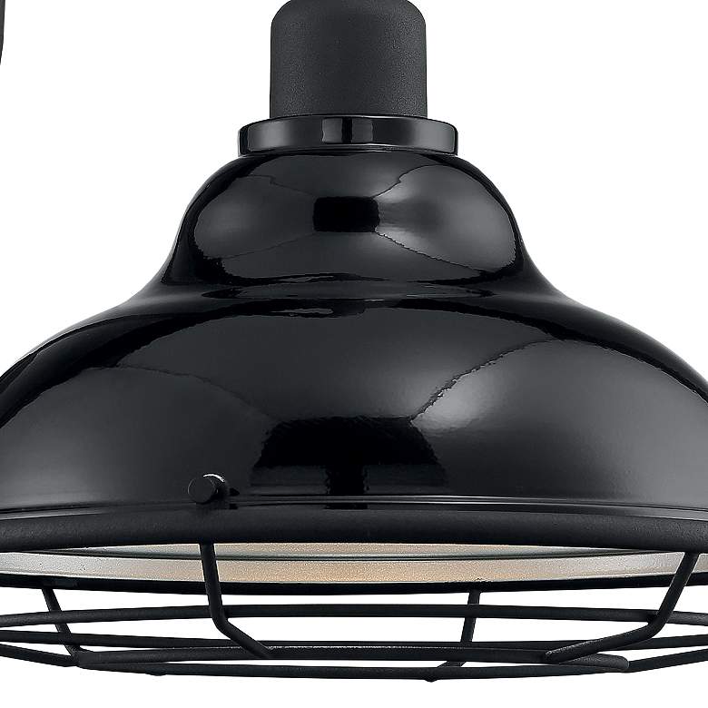 Image 2 Newbridge 14 1/4" High Gloss Black Outdoor Wall Light more views