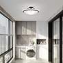 Newburgh 20" Wide Black Bowl Ceiling Light in scene