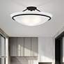 Newburgh 20" Wide Black Bowl Ceiling Light in scene
