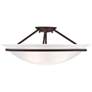 3_Newburgh 20" Wide Bronze Ceiling Light with Alabaster Glass