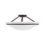 4_Newburgh 20" Wide Bronze Ceiling Light with Alabaster Glass more views