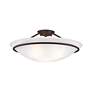 5_Newburgh 20" Wide Bronze Ceiling Light with Alabaster Glass more views