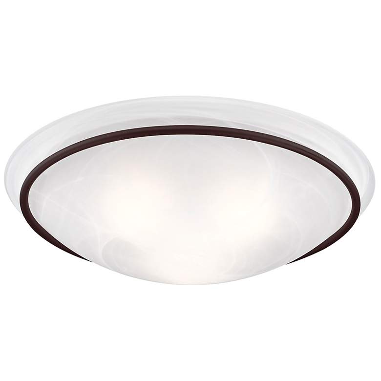 Image 7 Newburgh 20" Wide Bronze Ceiling Light with Alabaster Glass more views