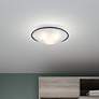 Newburgh 20" Wide Bronze Ceiling Light with Alabaster Glass in scene