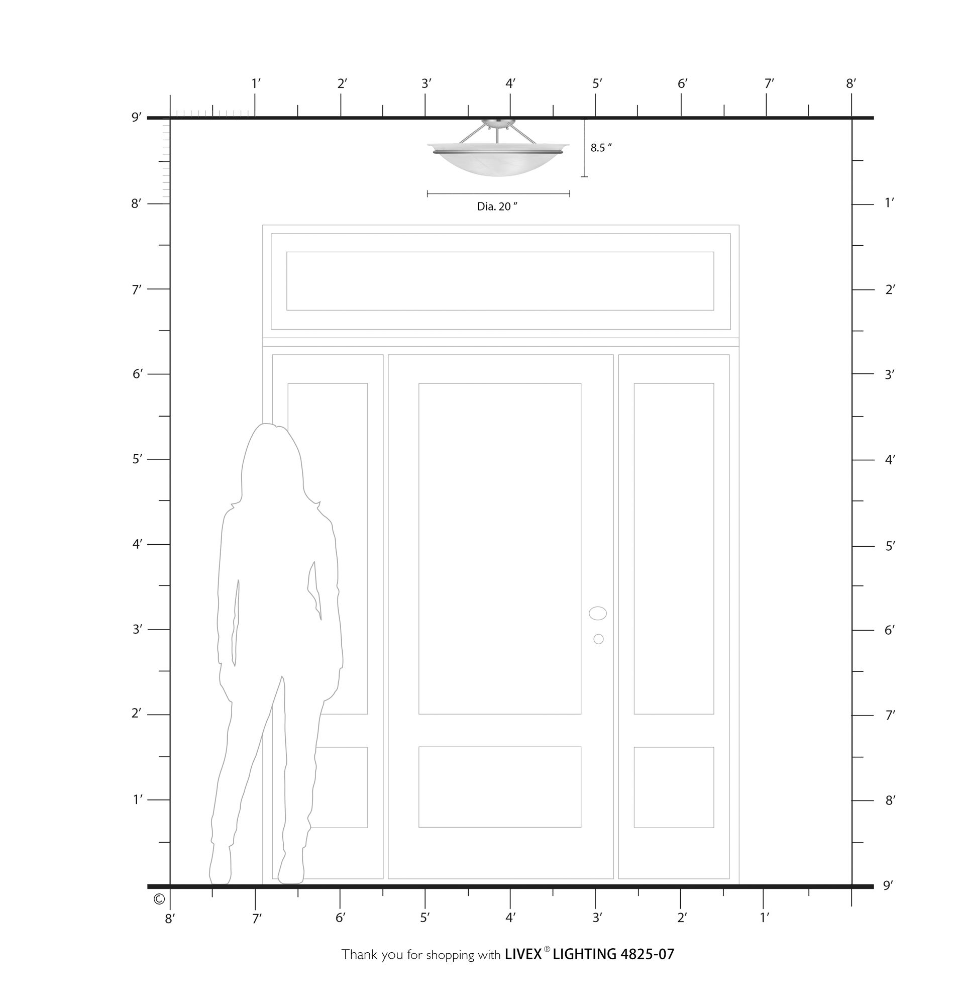 Newburgh 20" Wide Bronze Ceiling Light with Alabaster Glass in scene