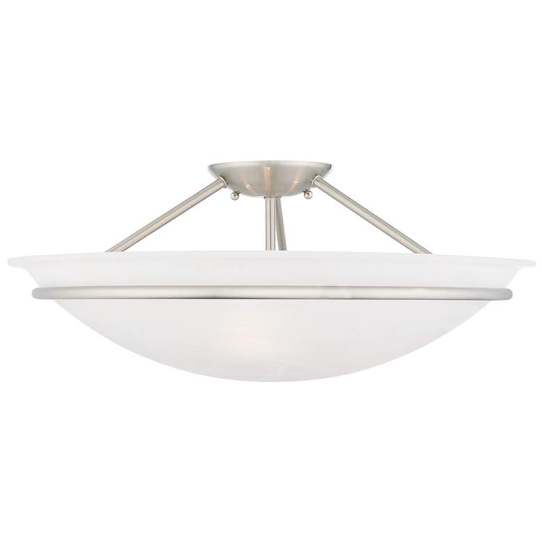 Image 1 Newburgh 3 Light Brushed Nickel Ceiling Mount