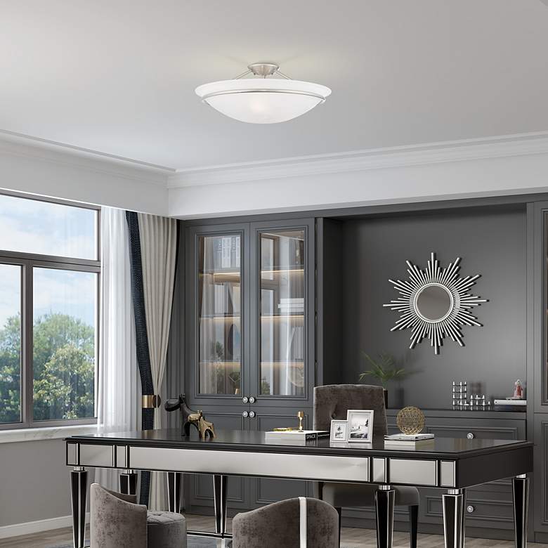 Image 6 Newburgh 3 Light Brushed Nickel Ceiling Mount more views