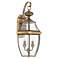 Newbury 20" High Antique Brass Outdoor Lantern Wall Light