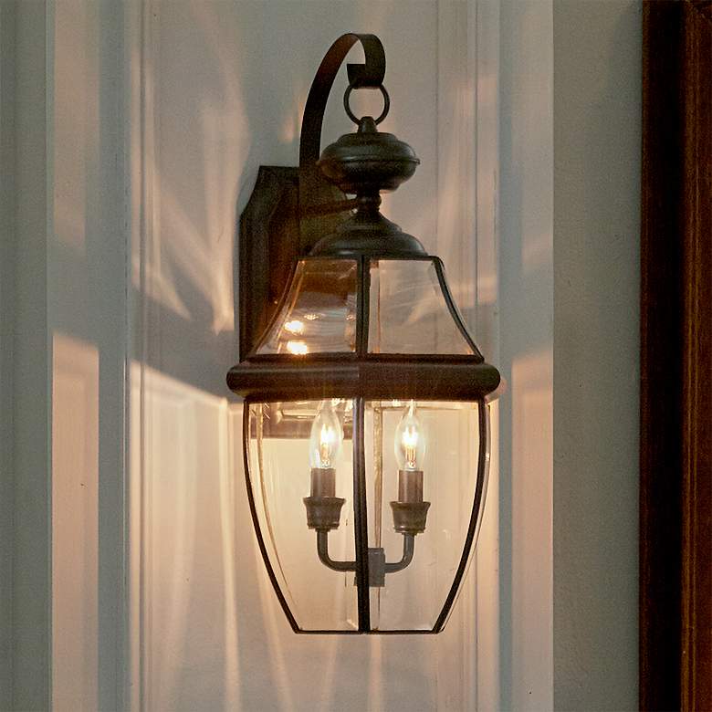 Image 1 Newbury 20" High Medici Bronze 2-Light Outdoor Wall Light